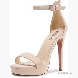 Stiletto High Heel Sandals Platform Open Toe Ankle Strap Dress Shoes